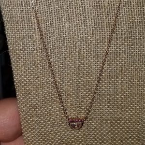 Chloe + Isabel Color Pop Ruby Rose Gold Necklace